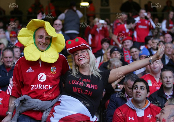 100312 Wales v Italy - RBS 6 Nations Championship - Supporters enjoy the match day atmosphere 