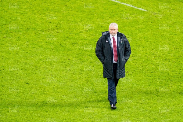 110318 - Wales v Italy, Nat West 6 Nations Championship -  Warren Gatland on the pitch ahead of the game 