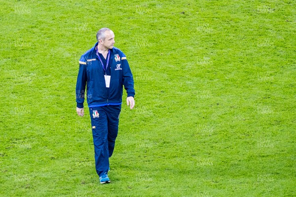 110318 - Wales v Italy, Nat West 6 Nations Championship -  Conor O'Shea on the pitch ahead of the game 