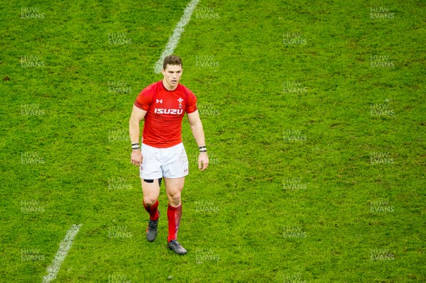 110318 - Wales v Italy, Nat West 6 Nations Championship - George North of Wales looks on 