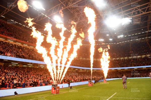 110318 - Wales v Italy - NatWest 6 Nations 2018 - Flames