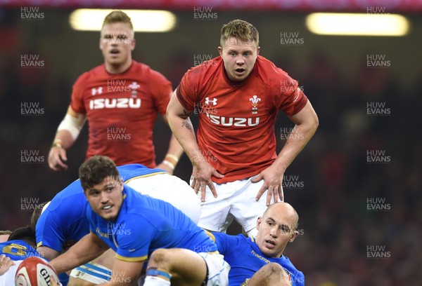 110318 - Wales v Italy - NatWest 6 Nations 2018 - James Davies of Wales