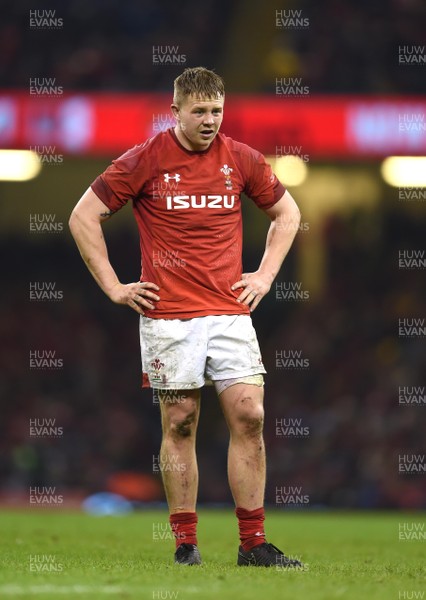 110318 - Wales v Italy - NatWest 6 Nations 2018 - James Davies of Wales