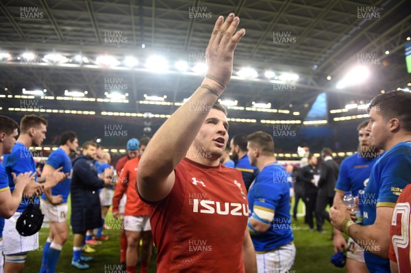 110318 - Wales v Italy - NatWest 6 Nations 2018 - Elliot Dee of Wales at the end of the game