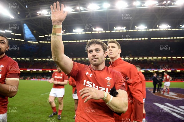 110318 - Wales v Italy - NatWest 6 Nations 2018 - Leigh Halfpenny of Wales at the end of the game