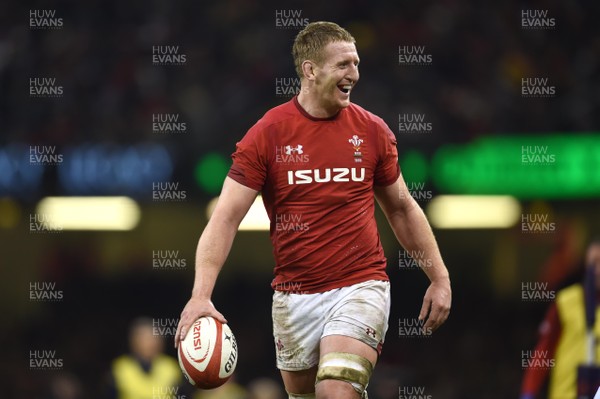 110318 - Wales v Italy - NatWest 6 Nations 2018 - Bradley Davies of Wales