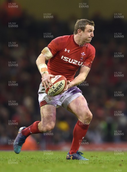110318 - Wales v Italy - NatWest 6 Nations 2018 - Hadleigh Parkes of Wales