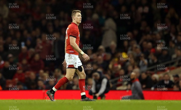 110318 - Wales v Italy - Natwest 6 Nations Championship - Liam Williams of Wales walks off after being given a yellow card
