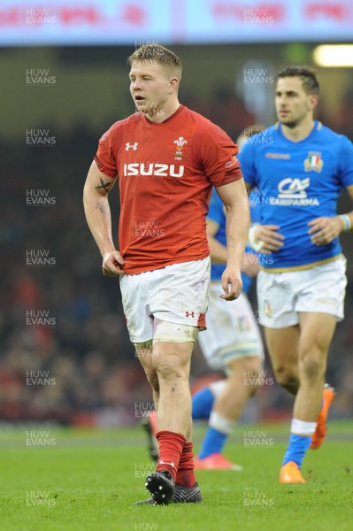 110318 - Wales v Italy - NatWest 6 Nations Championship - James Davies of Wales 