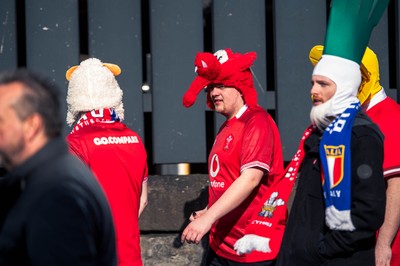 140326 - Wales v Italy - Guinness Six Nations - Fans Ahead of the game 
