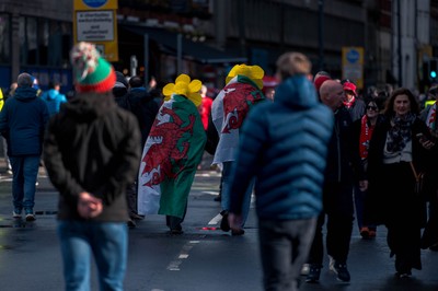 140326 - Wales v Italy - Guinness Six Nations - Fans Ahead of the game 