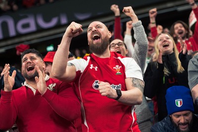 140326 - Wales v Italy - Guinness Six Nations - Fans During the Game