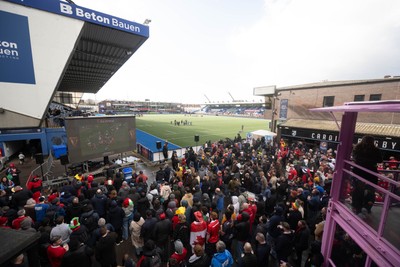 140326 - Wales v Italy - Guinness Six Nations - Fans in Cardiff Arms Park ahead of the game 