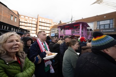 140326 - Wales v Italy - Guinness Six Nations - Fans in Cardiff Arms Park ahead of the game 