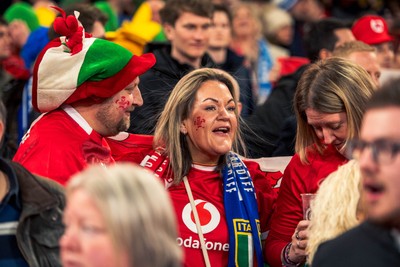 140326 - Wales v Italy - Guinness Six Nations - Fans During the Game