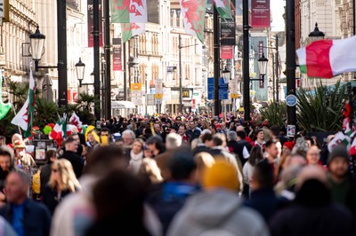 140326 - Wales v Italy - Guinness Six Nations - Fans Ahead of the game 