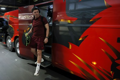 140326 - Wales v Italy - Guinness Six Nations Championship - James Botham of Wales arrives at the stadium