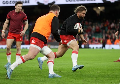140326 - Wales v Italy - Guinness Six Nations Championship - Tomas Francis of Wales during the warm up