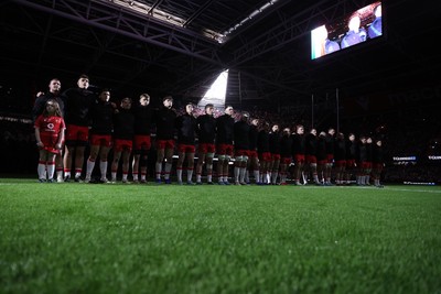 140326 - Wales v Italy - Guinness Six Nations Championship - Wales sing the anthem