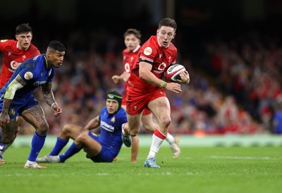 140326 - Wales v Italy - Guinness Six Nations Championship - Josh Adams of Wales 
