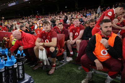 140326 - Wales v Italy - Guinness Six Nations Championship - Alex Mann of Wales on the bench