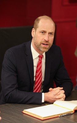 140326 - Wales v Italy, Guinness Six Nations 2026 - HRH The Prince of Wales meets disabled and injured players in the Presidents Lounge and discusses their involvement with Welsh Rugby Union Charitable Trust after the match