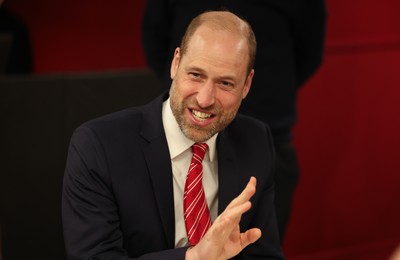140326 - Wales v Italy, Guinness Six Nations 2026 - HRH The Prince of Wales meets disabled and injured players in the Presidents Lounge and discusses their involvement with Welsh Rugby Union Charitable Trust after the match