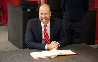 140326 - Wales v Italy, Guinness Six Nations 2026 - HRH The Prince of Wales meets disabled and injured players in the Presidents Lounge and discusses their involvement with Welsh Rugby Union Charitable Trust after the match
