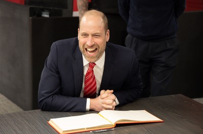 140326 - Wales v Italy, Guinness Six Nations 2026 - HRH The Prince of Wales meets disabled and injured players in the Presidents Lounge and discusses their involvement with Welsh Rugby Union Charitable Trust after the match