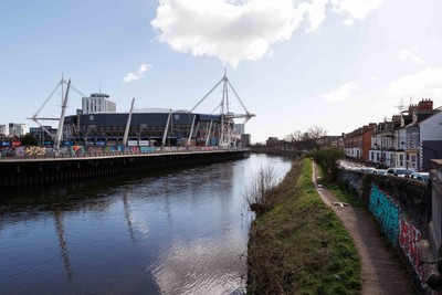 140326 - Wales v Italy - Guinness Six Nations - General view outside Principality Stadium