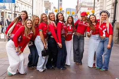 140326 - Wales v Italy - Guinness Six Nations - Wales fans before the match