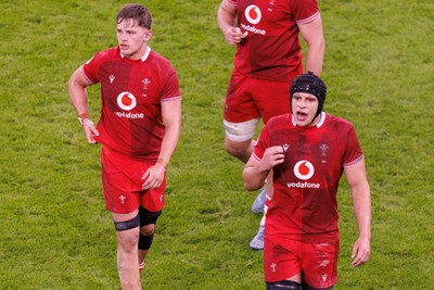 140326 - Wales v Italy - Guinness Six Nations - Dafydd Jenkins and Alex Mann of Wales