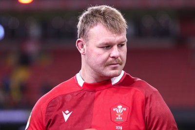 140326 - Wales v Italy - Guinness Six Nations - Dewi Lake of Wales at the end of the match