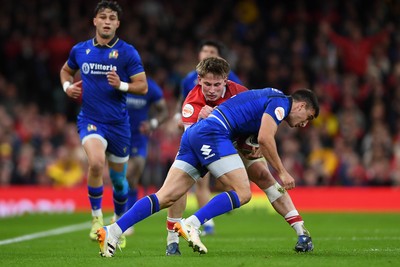 140326 - Wales v Italy - Guinness Men's Six Nations - Ellis Mee of Wales