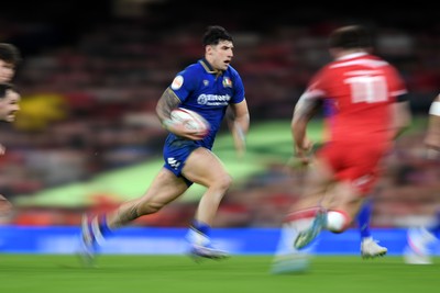 140326 - Wales v Italy - Guinness Men's Six Nations - Tommaso Allan of Italy