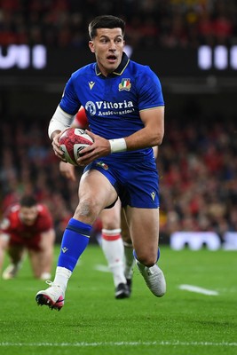 140326 - Wales v Italy - Guinness Men's Six Nations - Lorenzo Cannone of Italy