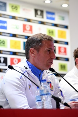 140326 - Wales v Italy - Guinness Men's Six Nations - Italy head coach, Gonzalo Quesada speaks in the post match press conference  