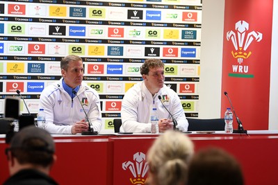 140326 - Wales v Italy - Guinness Men's Six Nations - Michele Lamaro of Italy speaks in the post match press conference  