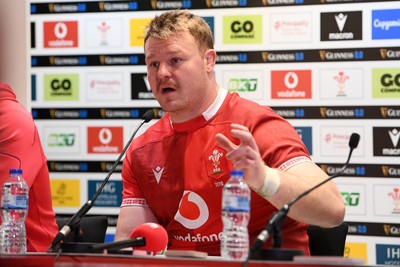 140326 - Wales v Italy - Guinness Men's Six Nations - Dewi Lake of Wales speaks in the post match press conference  