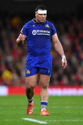 140326 - Wales v Italy - Guinness Men's Six Nations - Danilo Fischetti of Italy