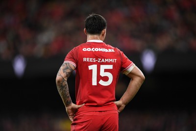 140326 - Wales v Italy - Guinness Men's Six Nations - Louis Rees-Zammit of Wales