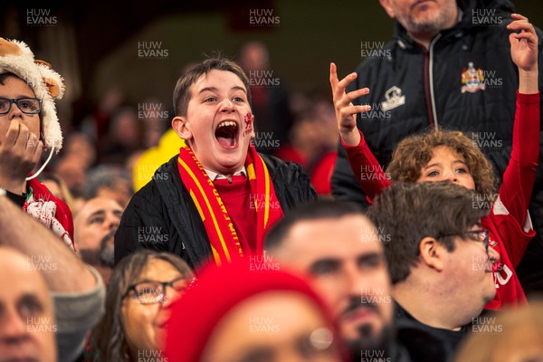 140326 - Wales v Italy - Guinness Six Nations - Fans During the Game