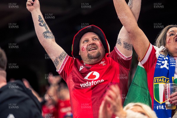 140326 - Wales v Italy - Guinness Six Nations - Fans During the Game
