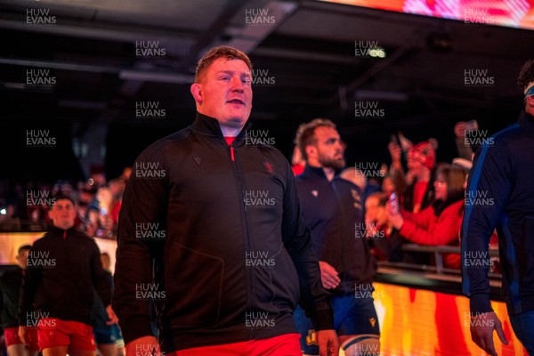 140326 - Wales v Italy - Guinness Six Nations - Rhys Carre walks out of the tunnel ahead of the game