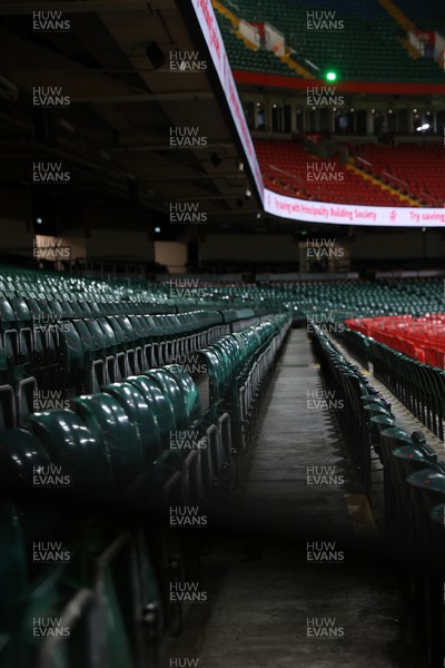 140326 - Wales v Italy - Guinness Six Nations Championship - General View of the Principality Stadium before the game