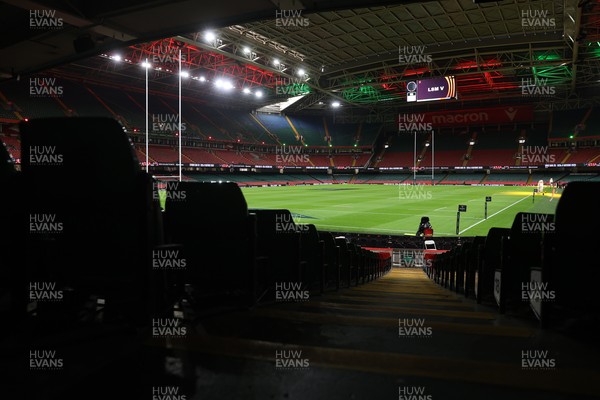 140326 - Wales v Italy - Guinness Six Nations Championship - General View of the Principality Stadium before the game