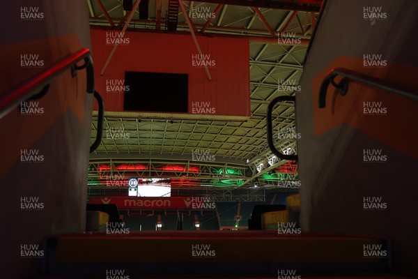 140326 - Wales v Italy - Guinness Six Nations Championship - General View of the Principality Stadium before the game