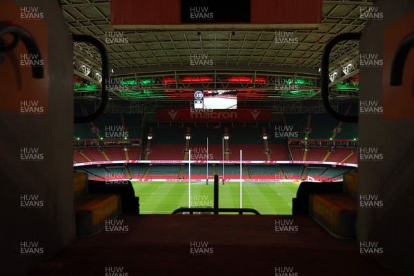 140326 - Wales v Italy - Guinness Six Nations Championship - General View of the Principality Stadium before the game