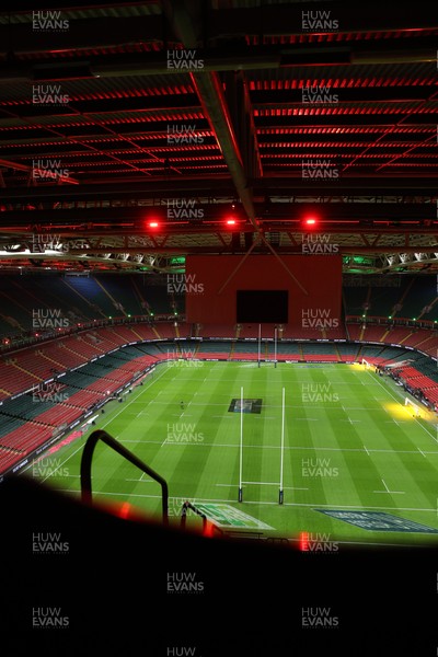140326 - Wales v Italy - Guinness Six Nations Championship - General View of the Principality Stadium before the game
