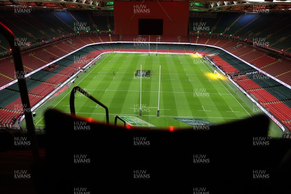 140326 - Wales v Italy - Guinness Six Nations Championship - General View of the Principality Stadium before the game